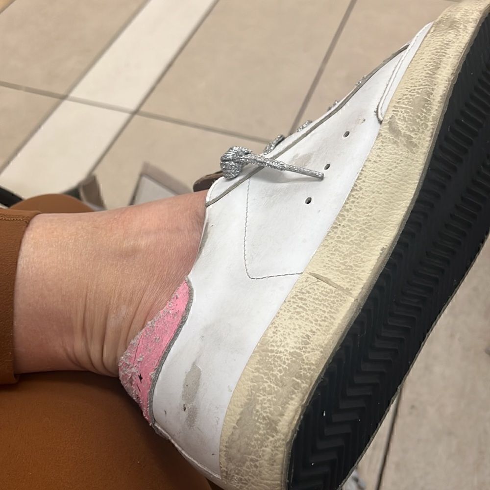 Golden Goose deluxe brand cheetah sneakers sz 39 EUC - silver laces - Picture 3 of 3